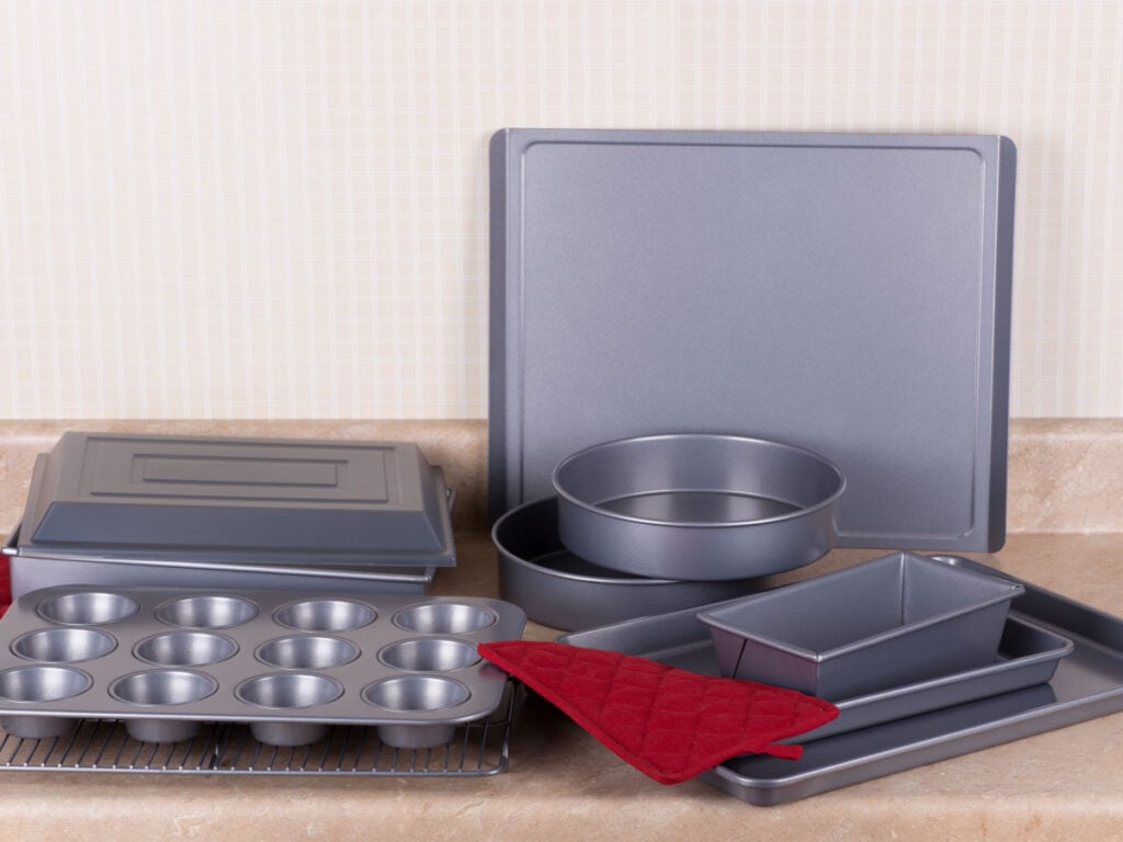 Varieties of Non-Stick Bakeware on Counter Top