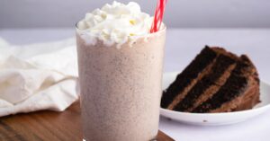 Refreshing and Indulgent Chocolate Cake Shake with Whipped Cream
