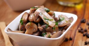 Sauteed Mushrooms in a Bowl