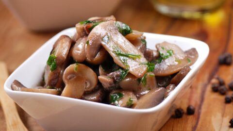 Sauteed Mushrooms in a Bowl