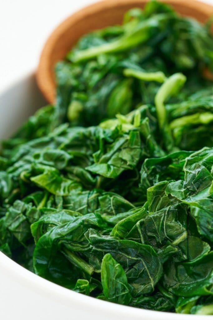 Microwave Steamed Fresh Spinach