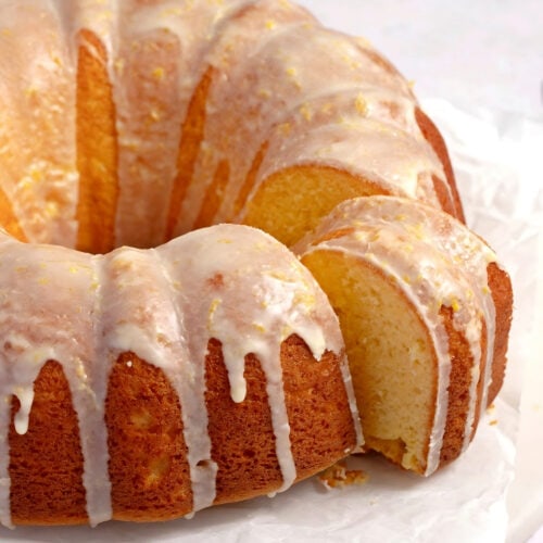 All-Butter Pound Cake (with Glaze!) - Averie Cooks