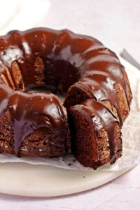 Sweet and Decadent Homemade Chocolate Bundt Cake with Glaze