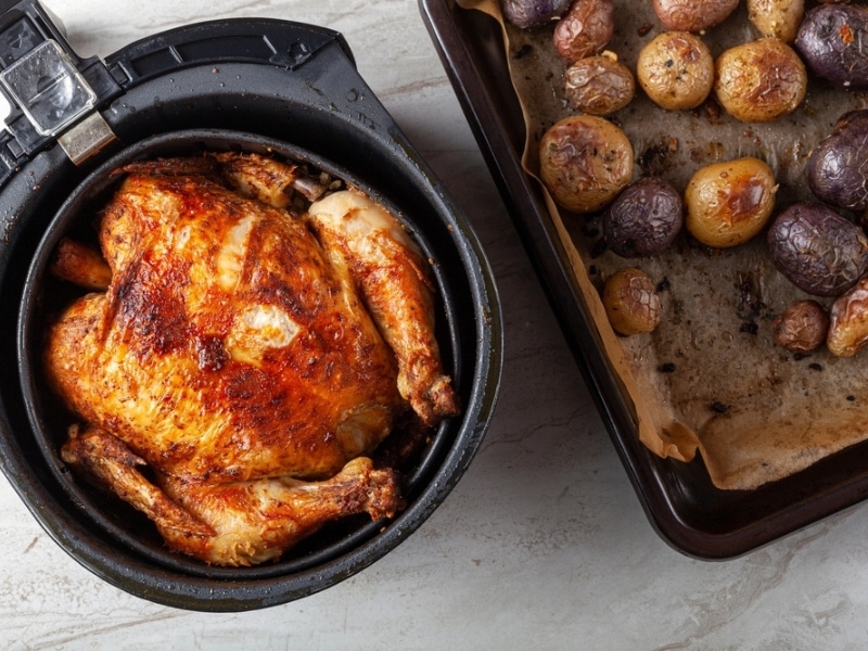 Whole Roasted Chicken on an Air Fryer