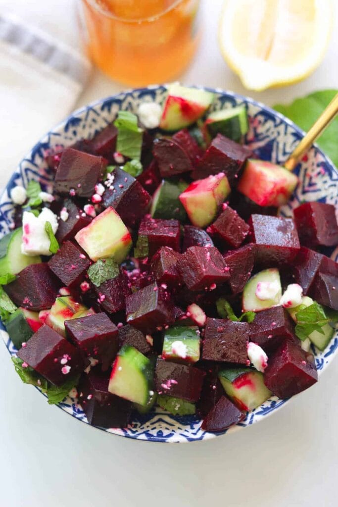 Summer Fresh Red Beet and Cucumber Salad
