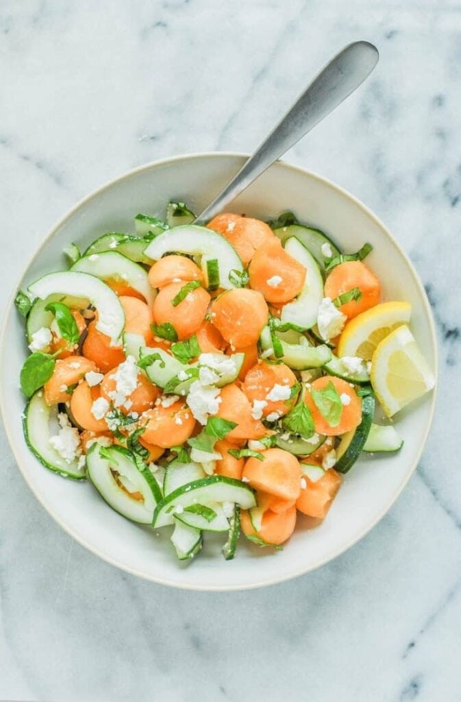 Cantaloupe Cucumber Salad