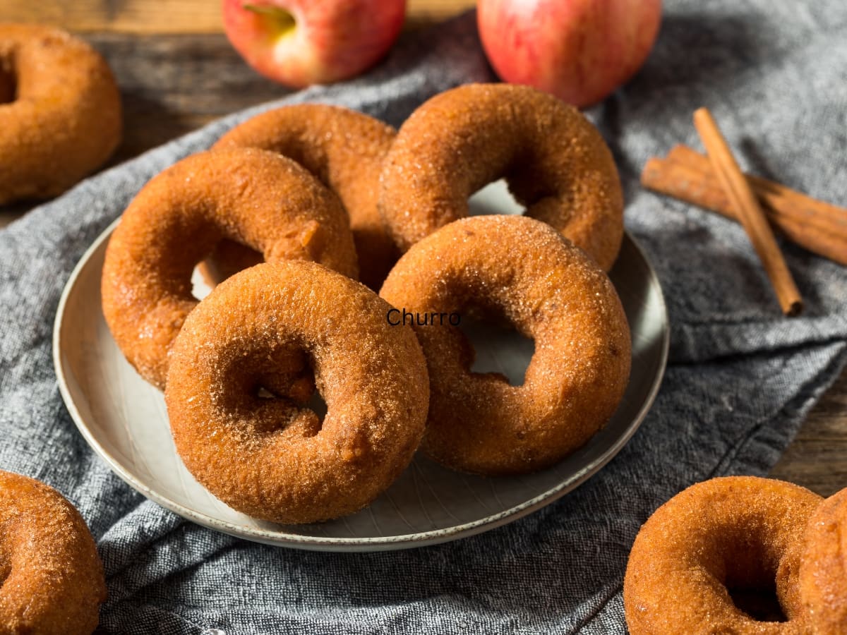 Homemade Sweet Apple Cider Donuts with Sugar