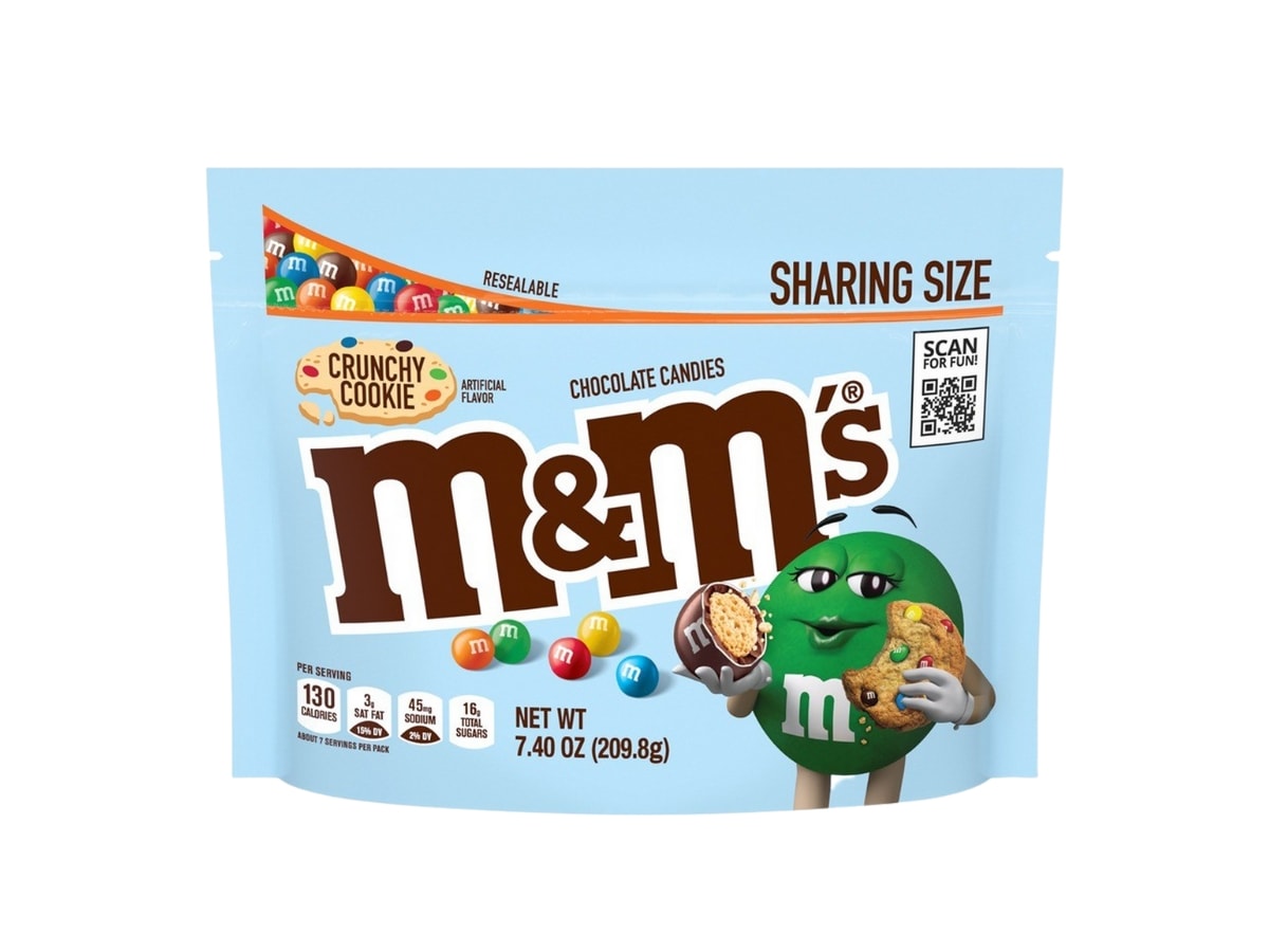 Light Blue Sharing Size Bag of Crunchy Cookie M&Ms