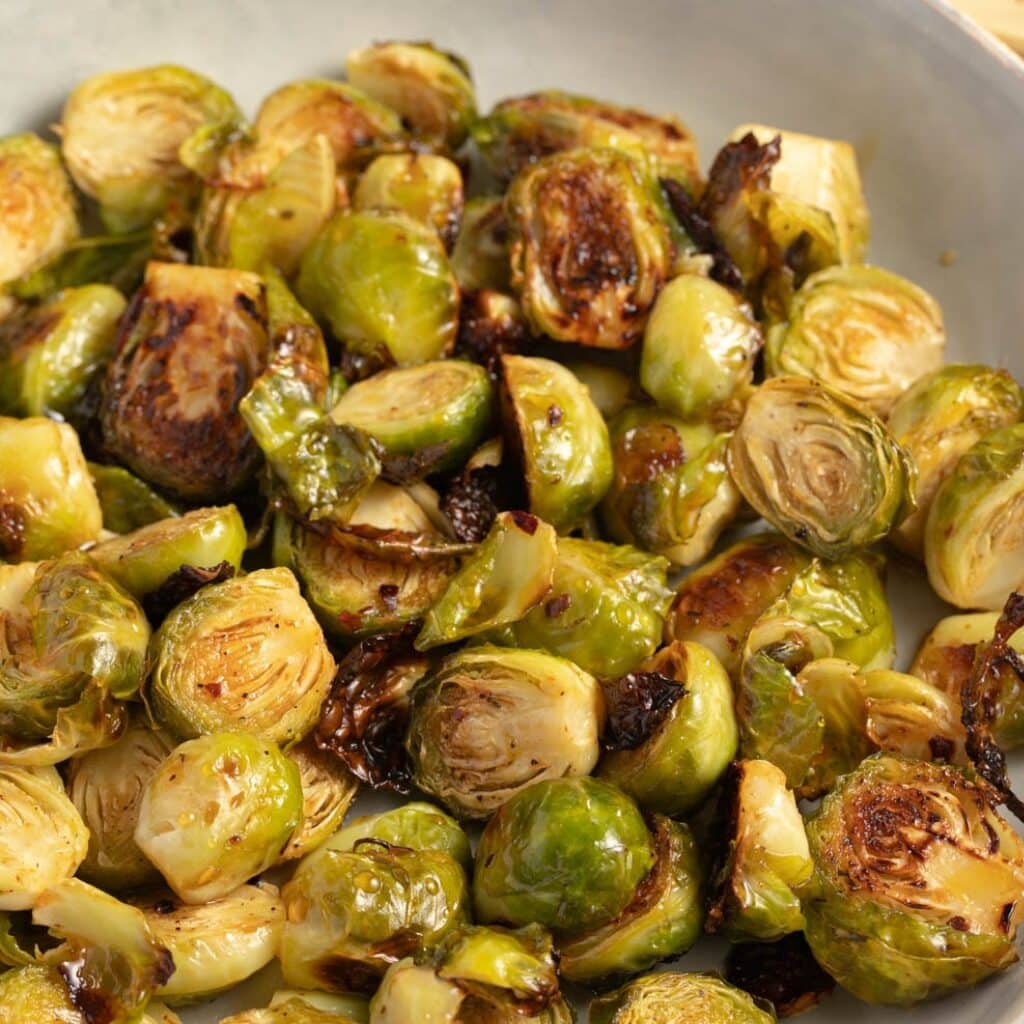 Delicious and Healthy Honey Sriracha Brussels Sprouts