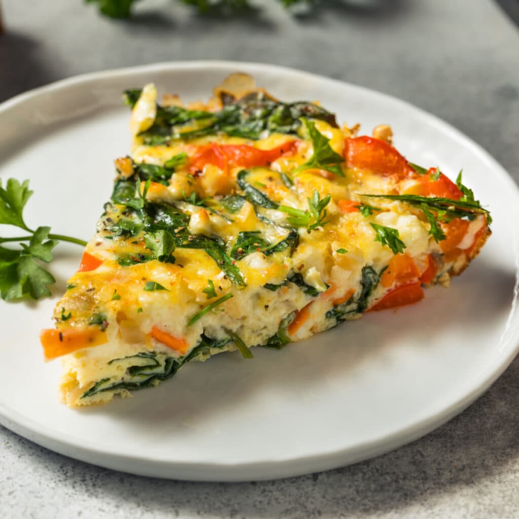 Homemade Egg and Spinach Frittata with Feta