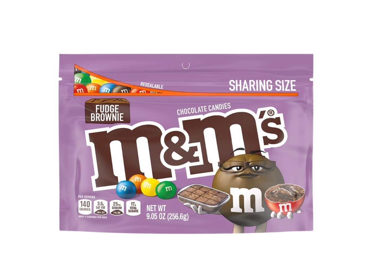 Light Purple Sharing Size Bag of Fudge Brownie M&Ms