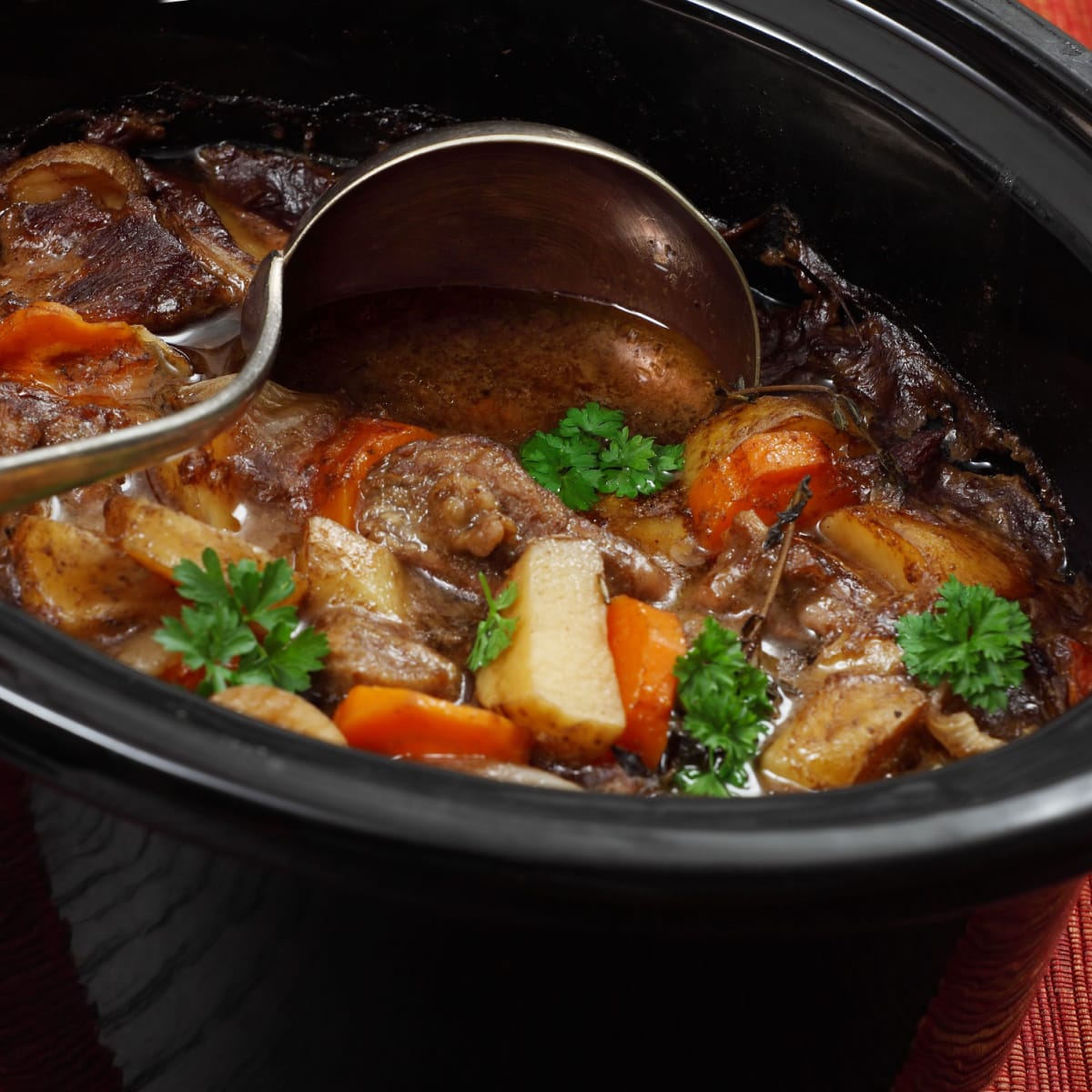 Guinness Stew Cooked in a Slow Cooker