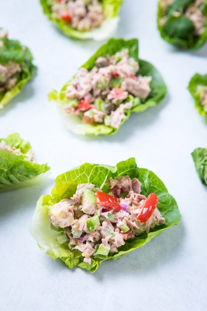 The 4 Best Lettuces for Wraps featuring Healthy Homemade Tuna Cucumber Wraps with Lettuce