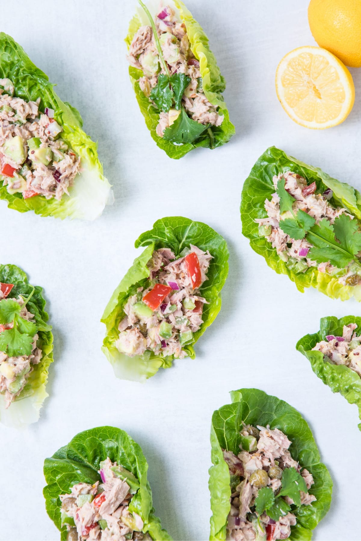 Healthy Homemade Tuna Cucumber Wraps with Lettuce