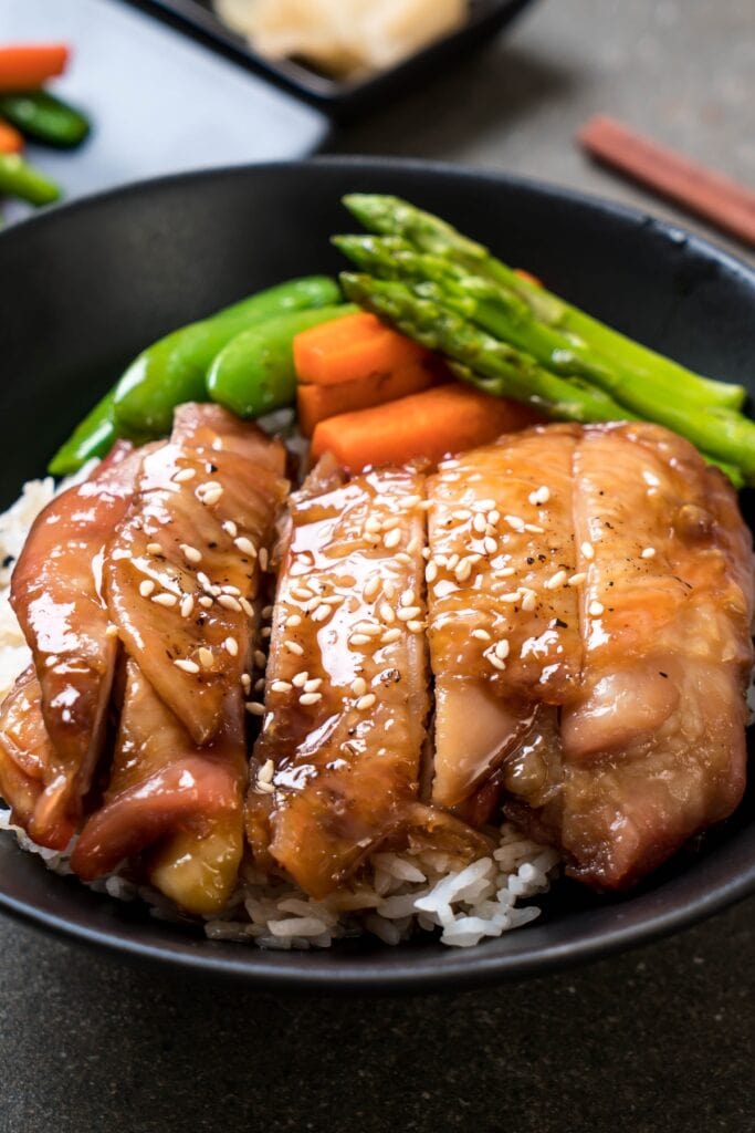 30 Easy Frozen Chicken Breast Recipes featuring Homemade Teriyaki Rice Bowl with Vegetables