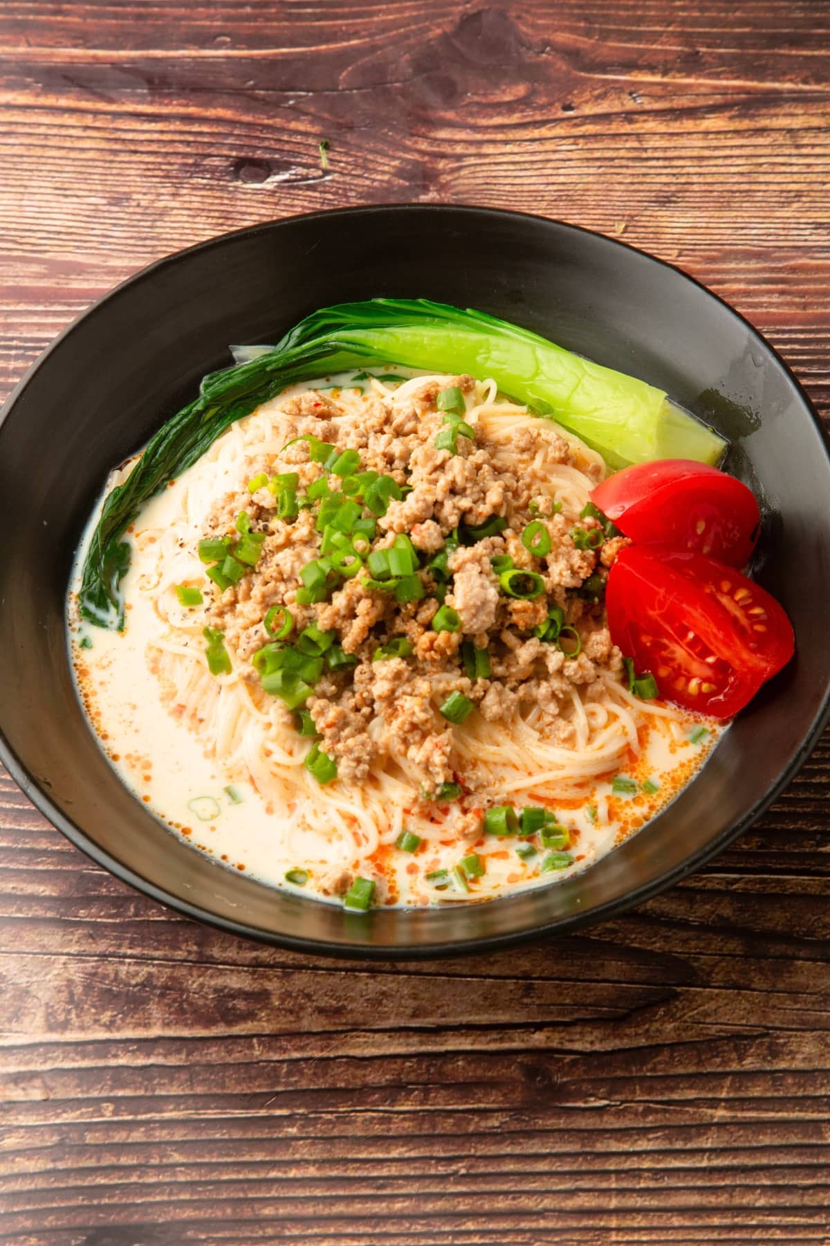 Homemade Warm Somen Noodles with Vegetables