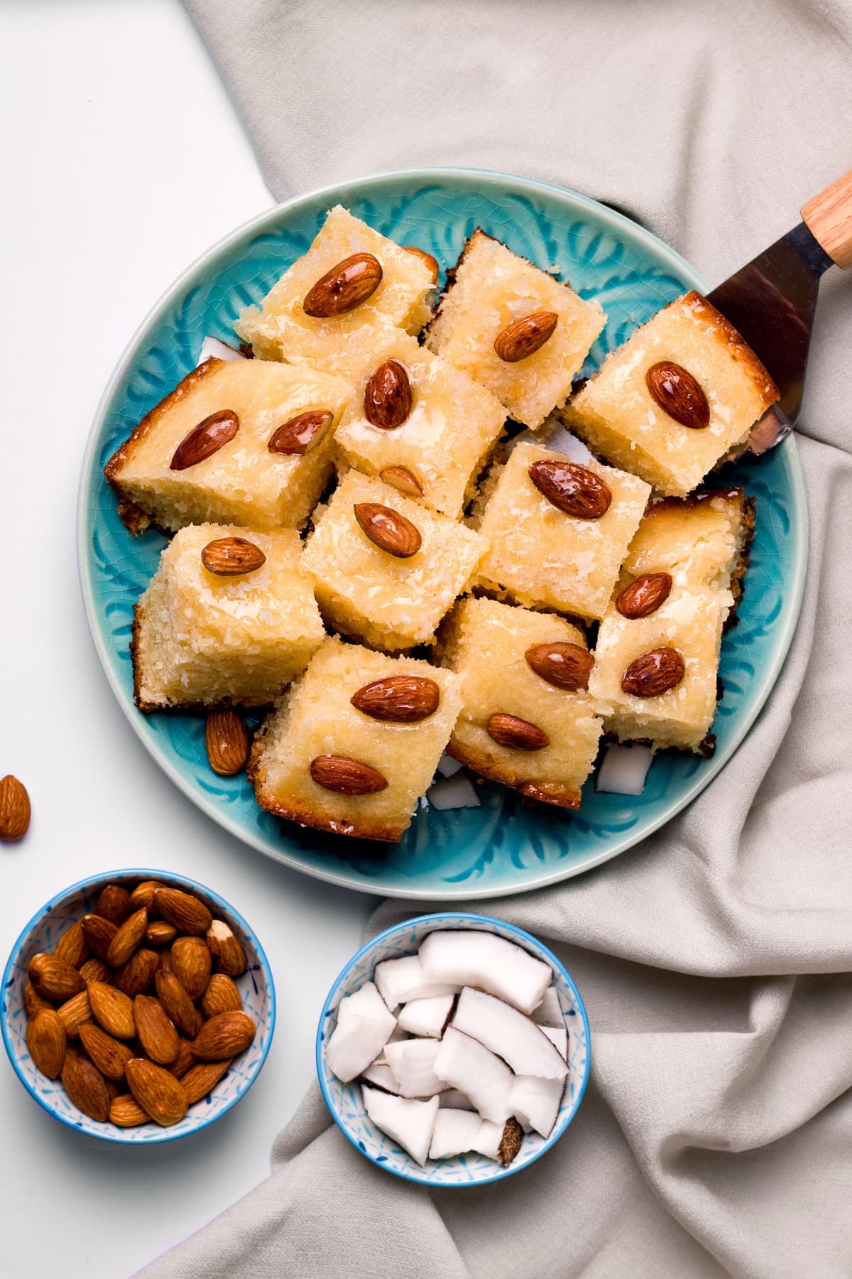 Homemade Arabic Semolina with Almonds