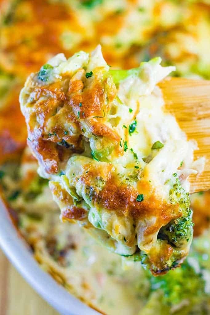 Keto Chicken Cheese Broccoli Casserole 