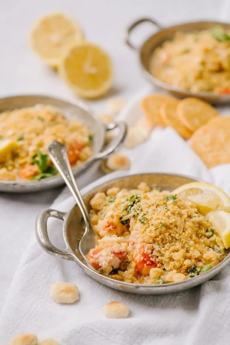 Lazy Lobster Casserole With Buttery Ritz Topping