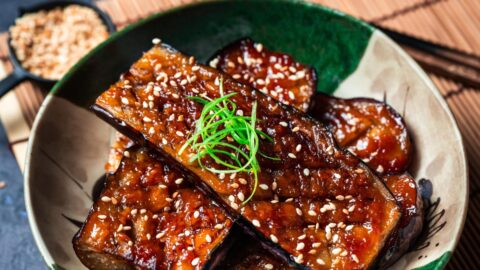 Miso Glazed Japanese Eggplant