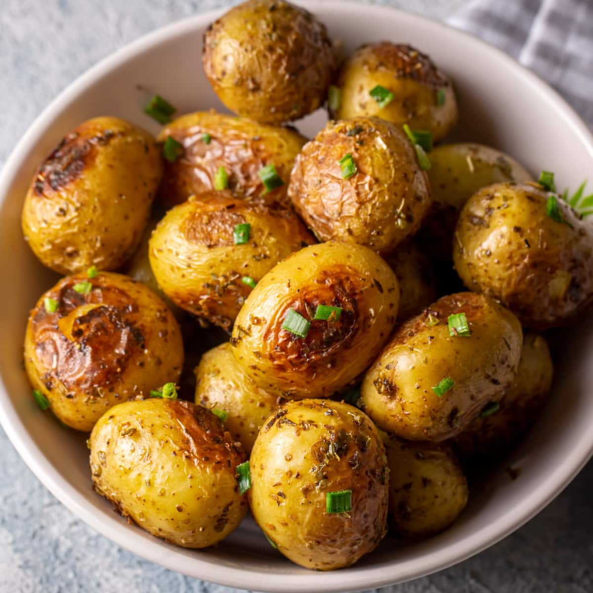 Roasted Baby Potatoes on a Bowl