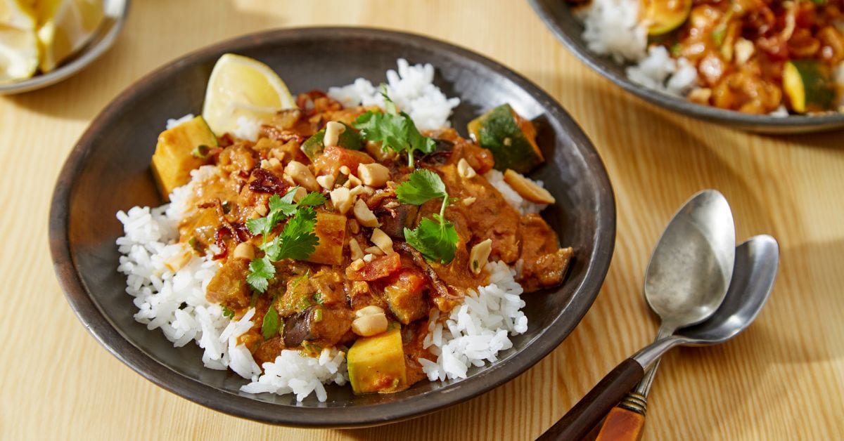Spicy Peanut Stew with Rice