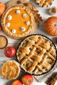Thanksgiving Pumpkin and Apple Pie
