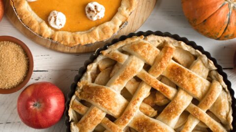 Thanksgiving Pumpkin and Apple Pie