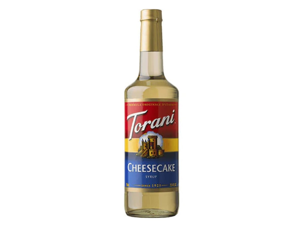 Bottle of Torani Cheesecake Syrup