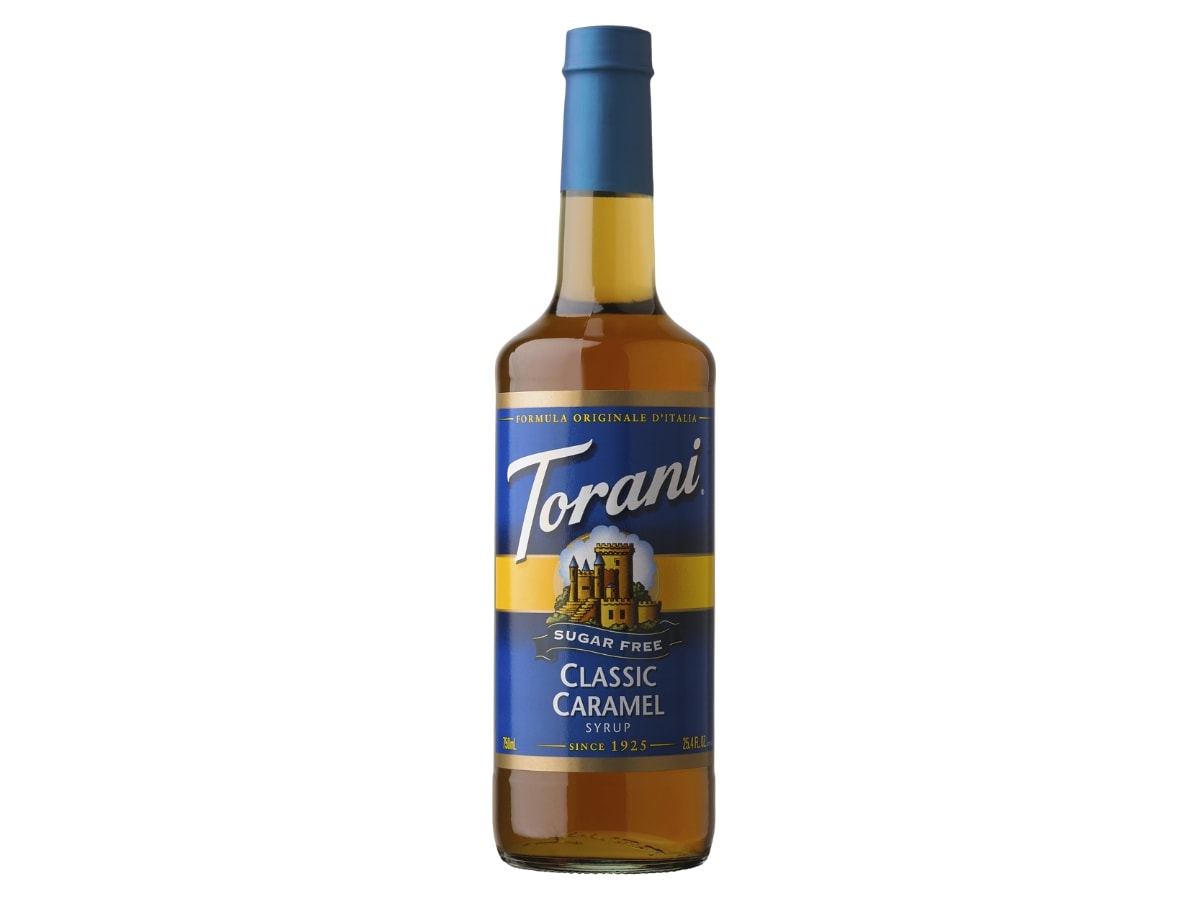Bottle of Torani Sugar-free Classic Caramel
