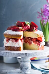 Victoria Sponge Cake with Strawberry Filling