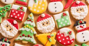 Bunch of Ginger Bread and Christmas Cookies on a Wooden Board