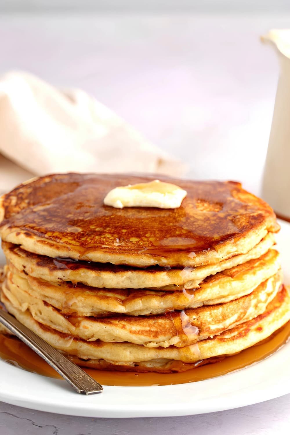 Buttermilk Pancakes Dripping With Syrup