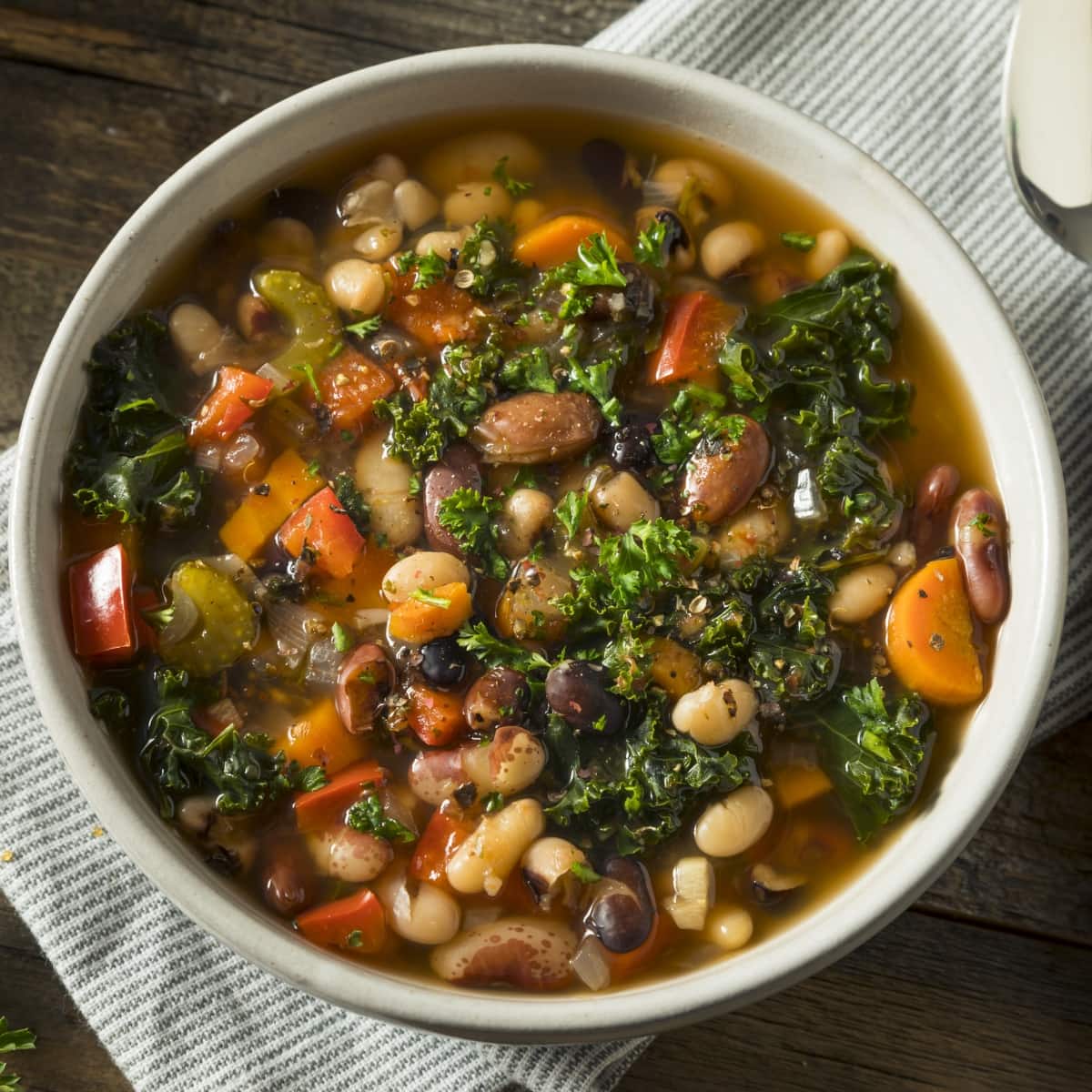 Hearty and Healthy Bowl of 10 Bean Soup