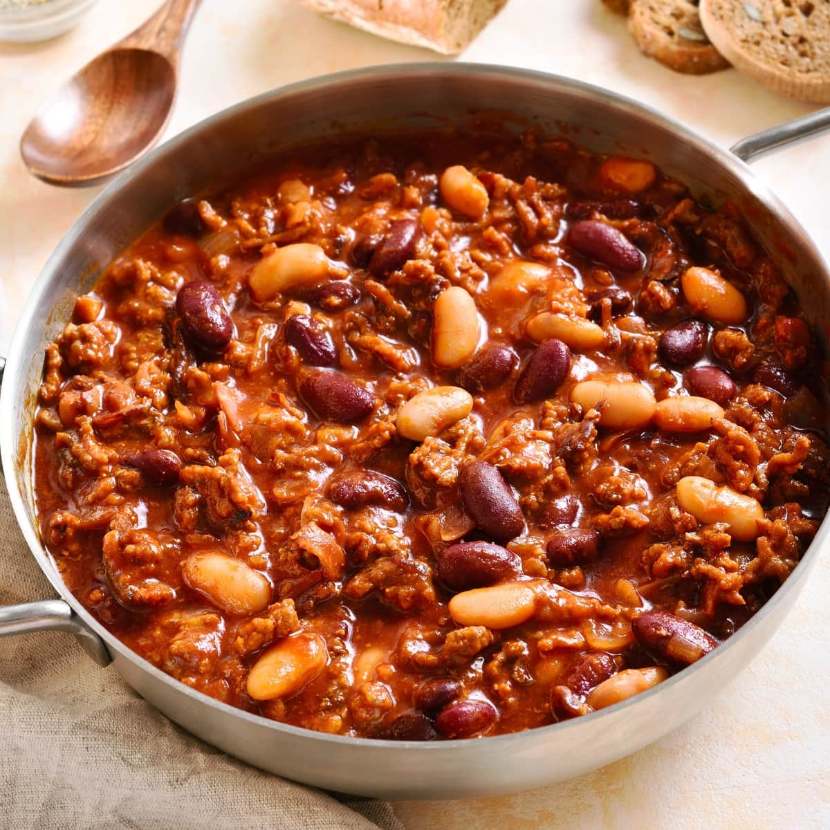 New Cooked Cowboy Beans in a Pot