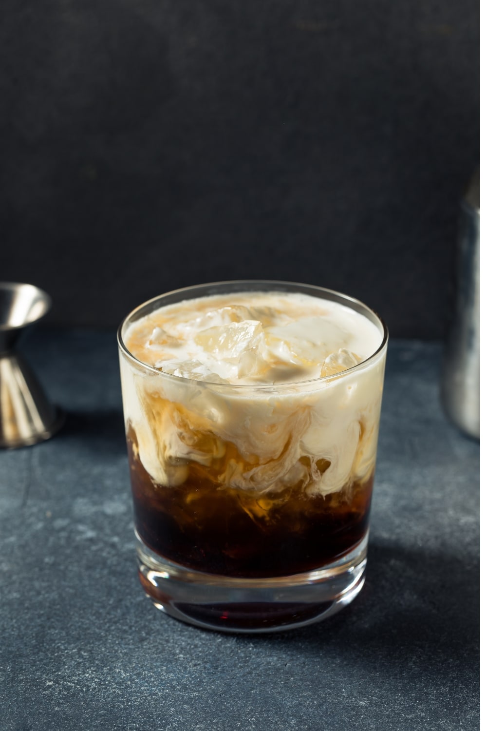 White Russian Cocktail in an Old Fashioned Glass