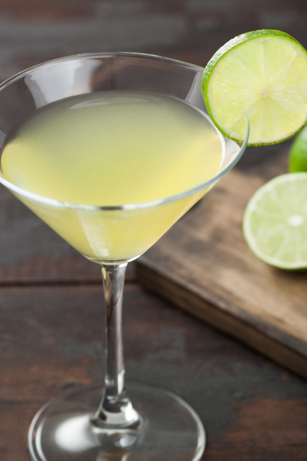 Glass of Homemade Key Lime Martini