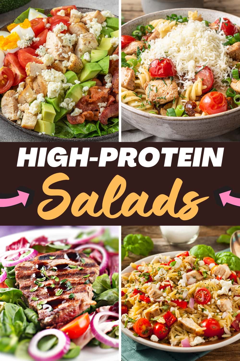 25 Easy High-Protein Salads (Healthy Recipes) -Insanely Good