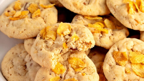 Homemade Buttery Cornflake Cookies with Oatmeal