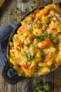 Homemade Mac and Cheese with Lobster, Parsley and Pepper