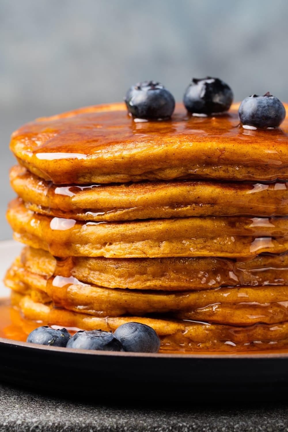 Pumpkin Pancake  Drizzled With Syrup, Topped With Berries 