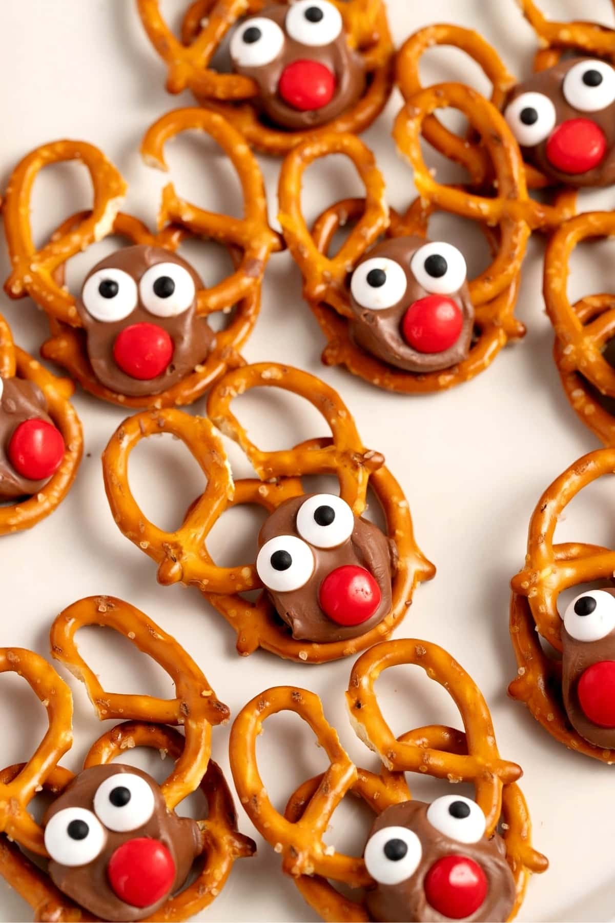 Rudolph inspired Rolo pretzels. 