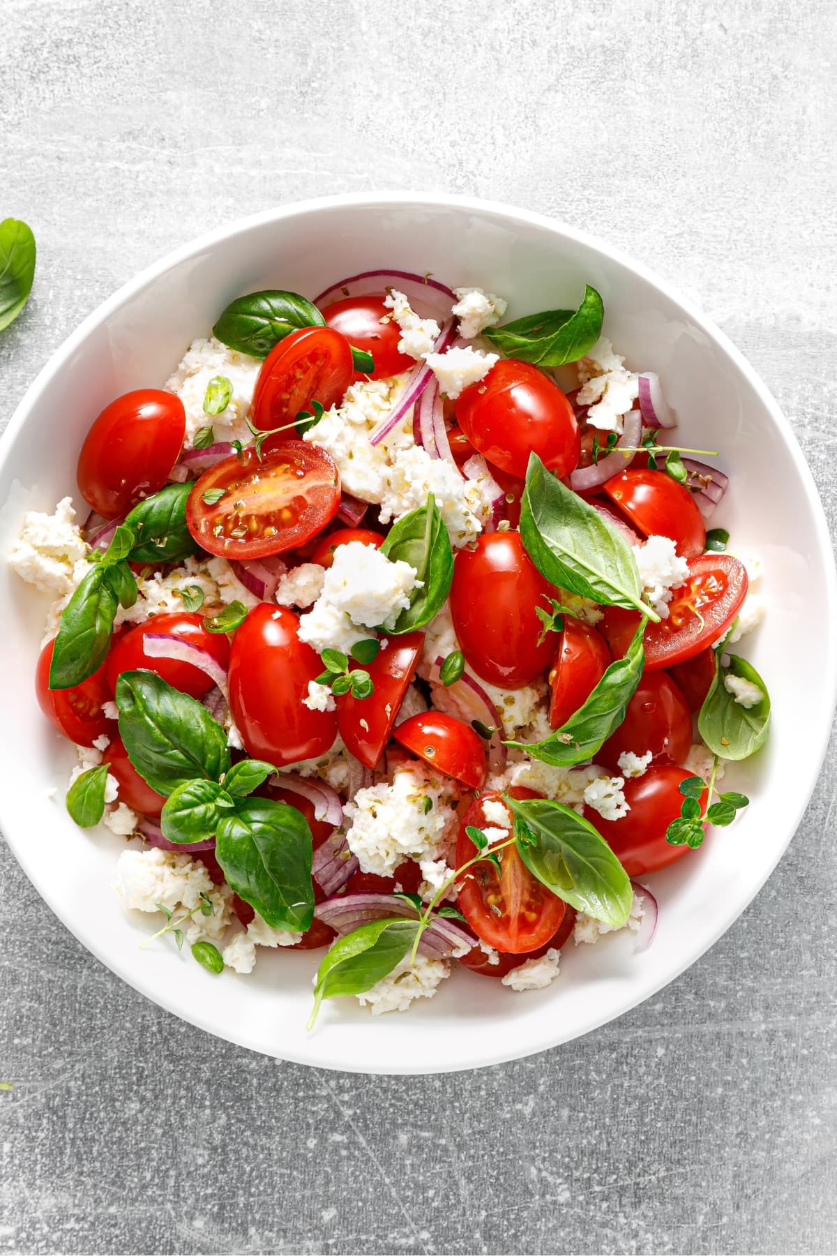 Italian Salad with Ricotta, Tomatoes and Basil