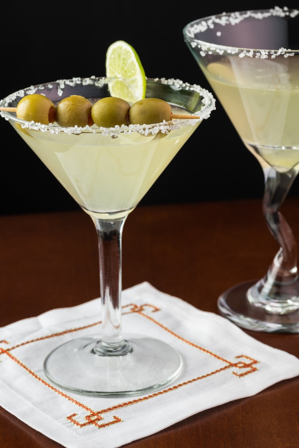 Two Glasses of Mexican Martini Cocktail