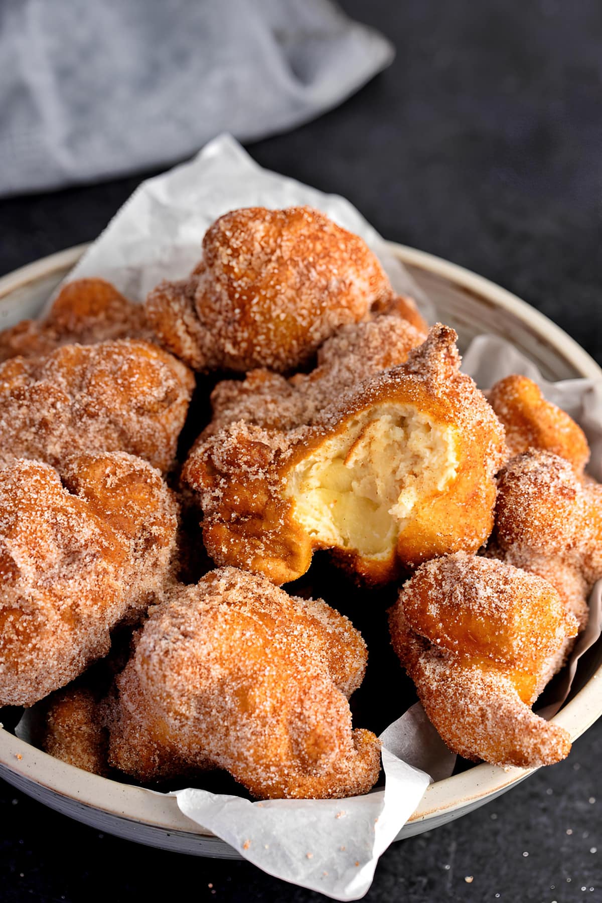 A Bowl Filled with Apple Fritters