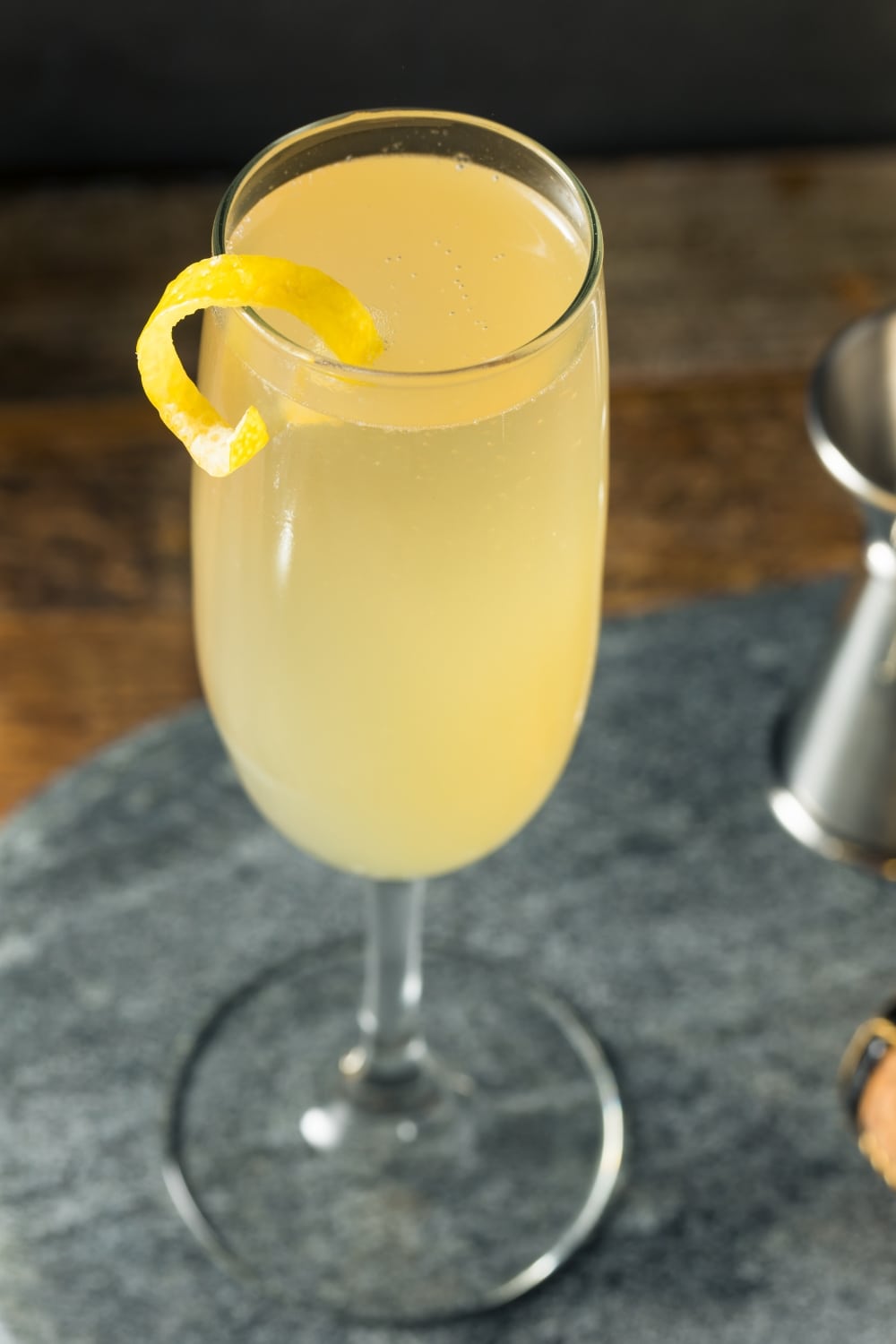 Boozy and Refreshing Glass of French 75 Cocktail