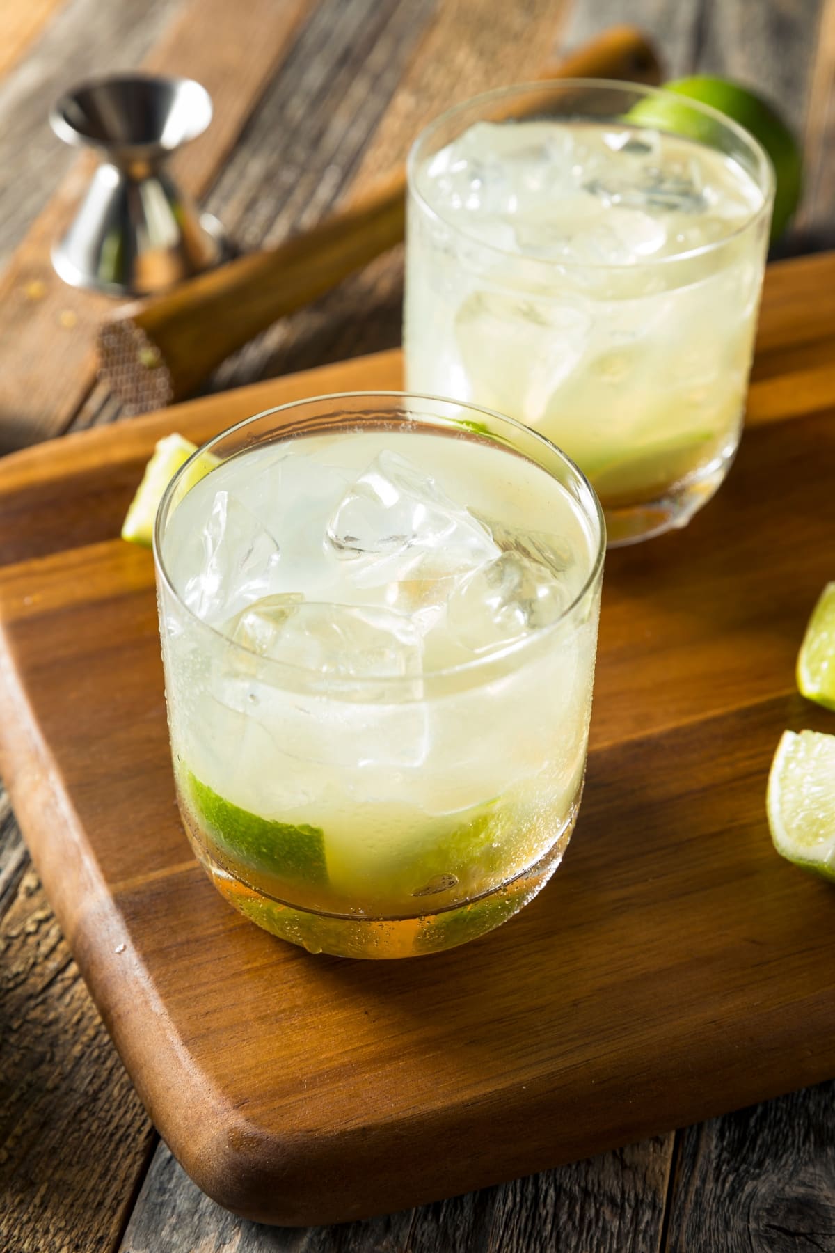 Caipirinha Cocktail with Ice and Lime