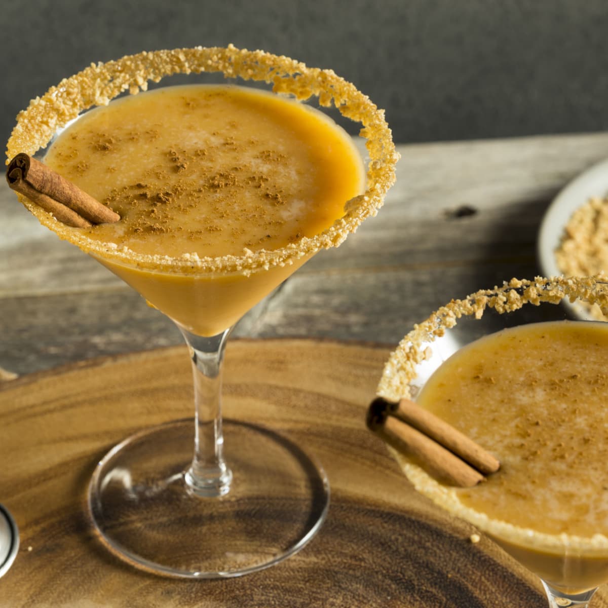 Creamy and Flavorful Pumpkin Martini on Glass
