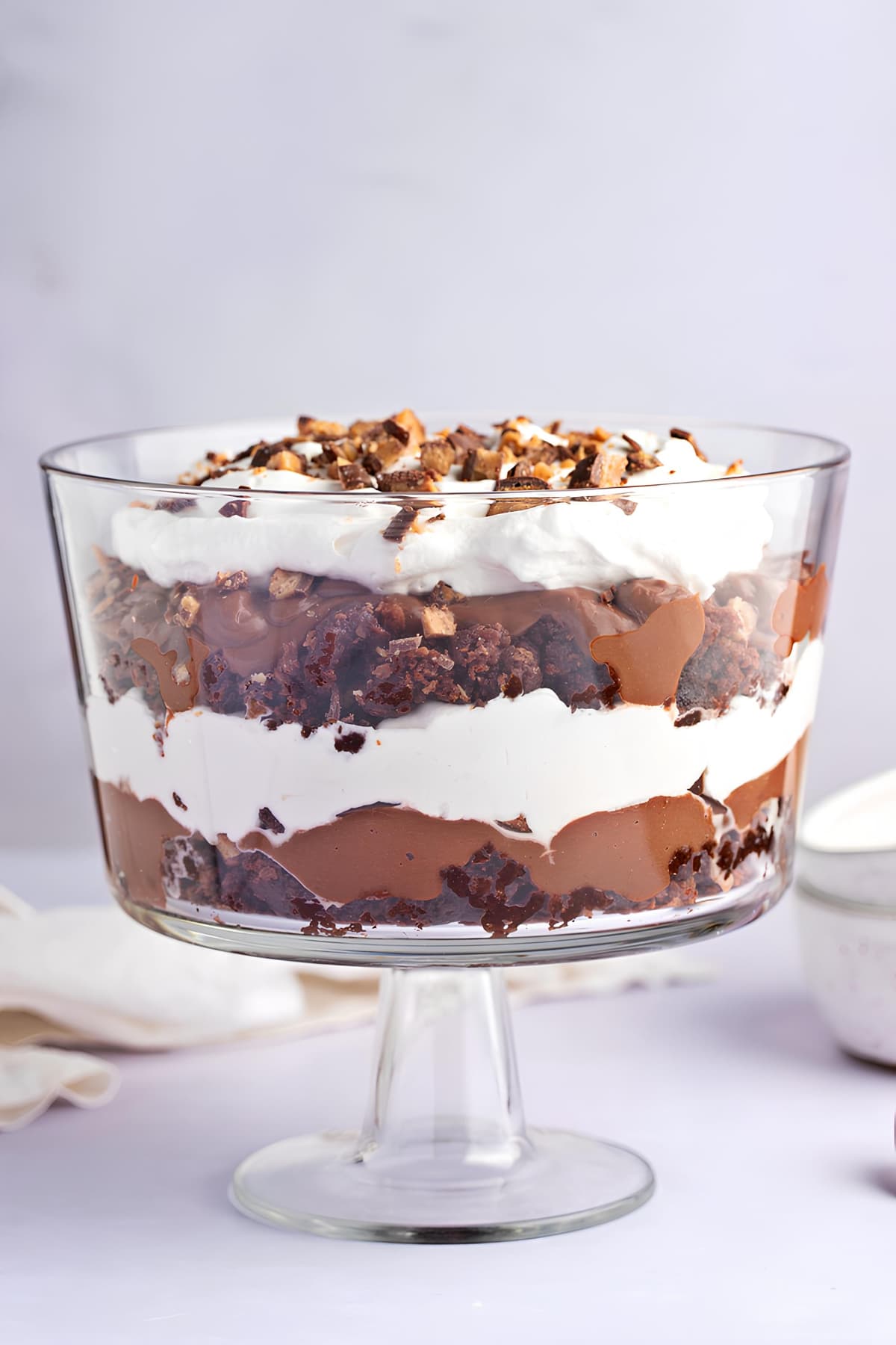 Death By Chocolate with Brownies, Whipped Cream and Crushed Toffee Bars