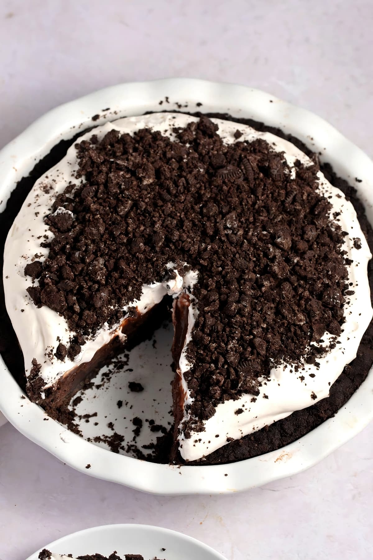 Homemade Mississippi Mud Pie with Oreo Crumbs